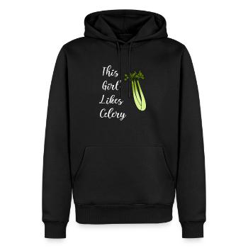 Alimentation saine : un dicton ironique dit qu'une - Sweat à capuche Premium bio Homme - noir - Devant - Nico (187cm)