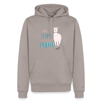 Hilarant dramatique Llama Sarcastique Dicton Drôle - Sweat à capuche Premium bio Homme - taupe - Devant - Nico (187cm)