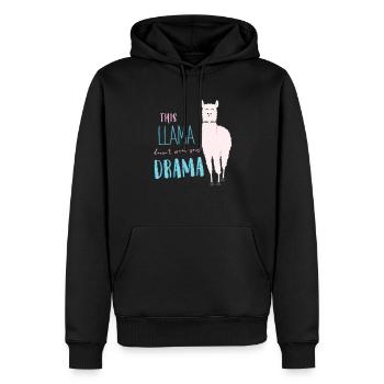 Hilarious Dramatic Llama Sarcastic Saying Funny - Men’s Premium Organic Hoodie - black - Front - Nico (187cm)