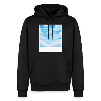 Chill - Sweat à capuche Premium bio Homme - noir - Devant - Nico (187cm)