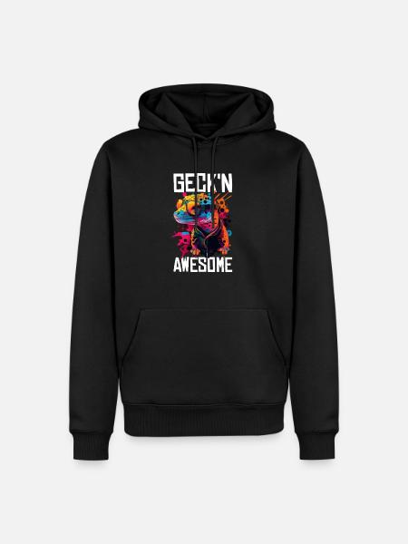 Leopard Gecko Lizard Lover - Men’s Premium Organic Hoodie - black