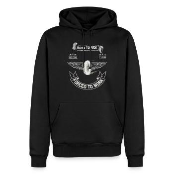 Born To Ride MC Wings Design - Sweat à capuche Premium bio Homme - noir - Devant - Nico (187cm)