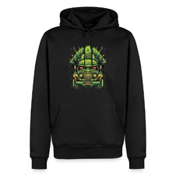Totenkopf-Auto - Männer Premium Bio Hoodie - Schwarz - Vorne - Nico (187cm)