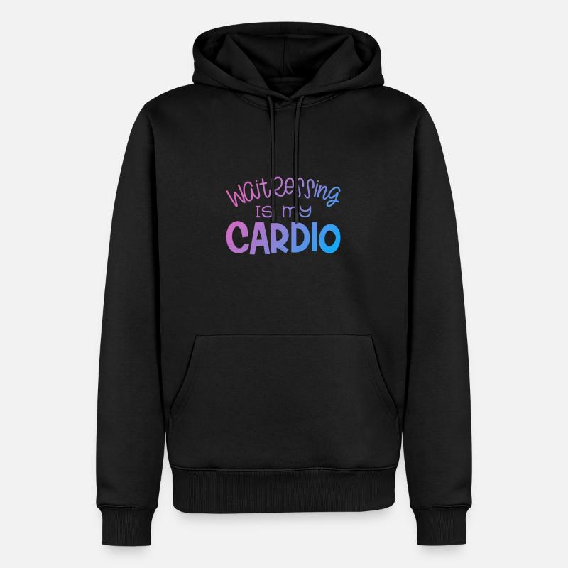 Diner Bar Kellnerin Kellner - Männer Premium Bio Hoodie - Schwarz