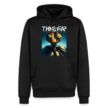Thing Year - Alien - Männer Premium Bio Hoodie - Schwarz - Vorne - Nico (187cm)