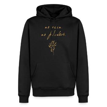 no rain - Männer Premium Bio Hoodie - Schwarz - Vorne - Nico (187cm)