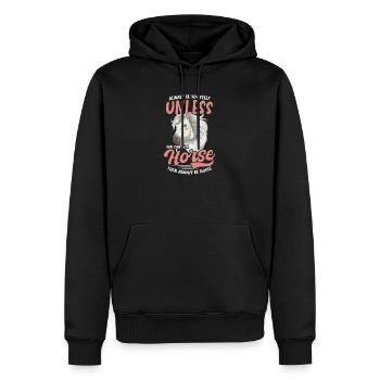 Amoureux des chevaux sauf si vous pouvez être un cheval - Sweat à capuche Premium bio Homme - noir - Devant - Nico (187cm)