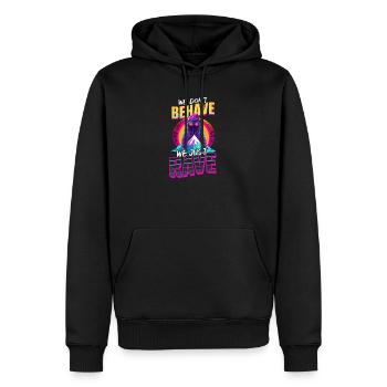 Edm Rave Don't Behave Just Rave - Men’s Premium Organic Hoodie - black - Front - Nico (187cm)