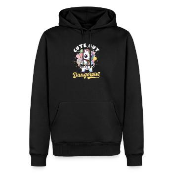 Taekwondo Kämpfer Niedlich, Aber D Einhorn - Männer Premium Bio Hoodie - Schwarz - Vorne - Nico (187cm)