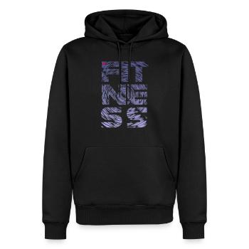 FITNESS storm II - Männer Premium Bio Hoodie - Schwarz - Vorne - Nico (187cm)