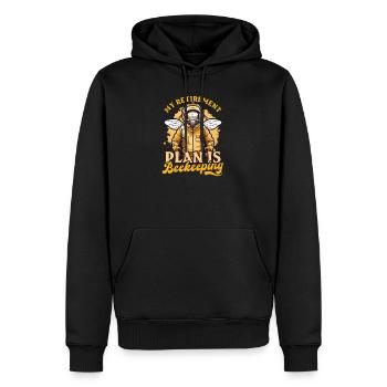 Imker-Altersvorsorge Imkerei - Männer Premium Bio Hoodie - Schwarz - Vorne - Nico (187cm)