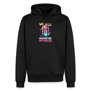 Vendeur de crème glacée All Scream For Ice Cream - Sweat à capuche Premium bio Homme - noir - Devant - Nico (187cm)