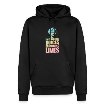 Enseignant d’anglais langue seconde |Langue anglaise |Pour les enseignants d’anglais langue seconde - Sweat à capuche Premium bio Homme - noir - Devant - Nico (187cm)