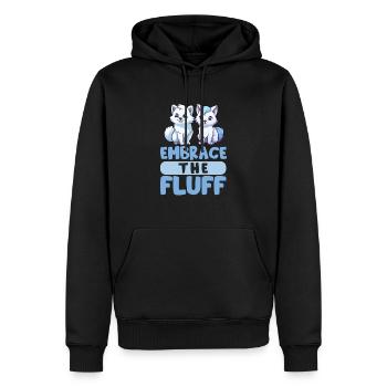 Polar Fox Ice Fox Arctic Fox - Men’s Premium Organic Hoodie - black - Front - Nico (187cm)