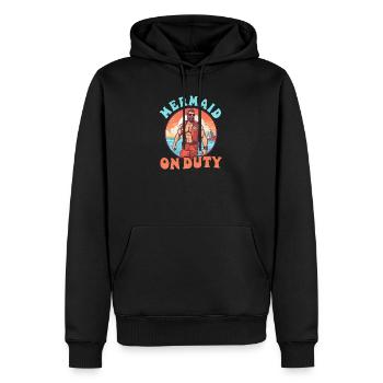 Sauveteur Sirène en service - Sweat à capuche Premium bio Homme - noir - Devant - Nico (187cm)
