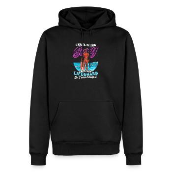 Lifeguard Hate Beeing Sexy But I’m Lifeguard - Sweat à capuche Premium bio Homme - noir - Devant - Nico (187cm)