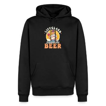 Sauveteur sauveteur par bière - Sweat à capuche Premium bio Homme - noir - Devant - Nico (187cm)