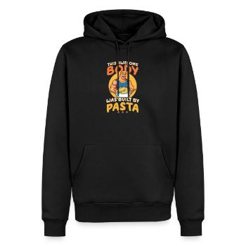Pasta Lover Awesome Body By Pasta - Männer Premium Bio Hoodie - Schwarz - Vorne - Nico (187cm)