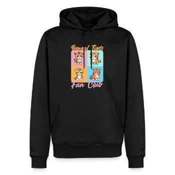 Bengalischer Bengal Tiger - Männer Premium Bio Hoodie - Schwarz - Vorne - Nico (187cm)