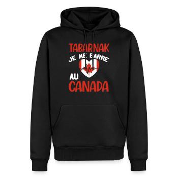 Je peux pas cadeau voyage au canada homme femme - Sweat à capuche Premium bio Homme - noir - Devant - Nico (187cm)