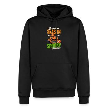 Fußball Halloween eher wie gruselige Jahreszeit - Männer Premium Bio Hoodie - Schwarz - Vorne - Nico (187cm)
