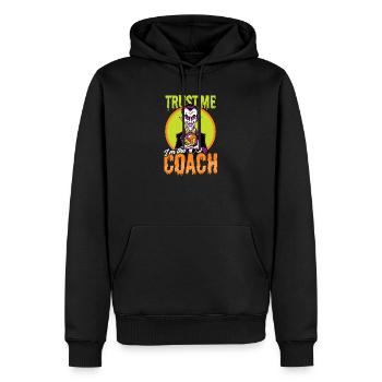 Halloween Coach Trust Je suis entraîneur de volleyball Vampire - Sweat à capuche Premium bio Homme - noir - Devant - Nico (187cm)