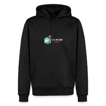 Service d’assistance informatique pour les médecins informaticiens - Sweat à capuche Premium bio Homme - noir - Devant - Nico (187cm)