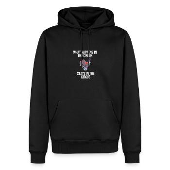 Was Im Zirkus Passiert, Bleibt Im Zirkusmanegeur - Männer Premium Bio Hoodie - Schwarz - Vorne - Nico (187cm)
