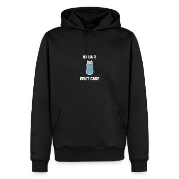 Lustige Alopezie Haarlos Rasiert Papa Witze - Männer Premium Bio Hoodie - Schwarz - Vorne - Nico (187cm)