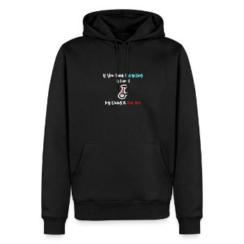 Si vous pensez que le cyclisme est difficile, essayez - Sweat à capuche Premium bio Homme - noir - Devant - Nico (187cm)