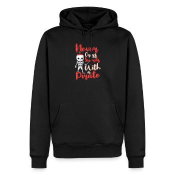 L’escrime ne croise jamais le fer avec un pirate - Sweat à capuche Premium bio Homme - noir - Devant - Nico (187cm)