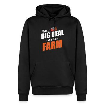 Ich Bin Eine Große Sache Auf Dem Bauernhof - Männer Premium Bio Hoodie - Schwarz - Vorne - Nico (187cm)