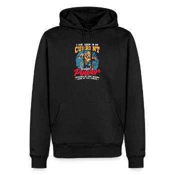 Gardien de poteau de monteur de lignes de courant porteur de puissance - Sweat à capuche Premium bio Homme - noir - Devant - Nico (187cm)
