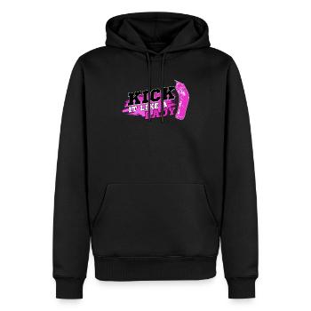 Kick It Like A Lady Kickboxen Muay Thai Boxer - Männer Premium Bio Hoodie - Schwarz - Vorne - Nico (187cm)