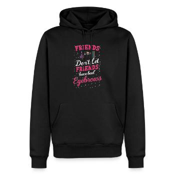 Friends don't let friends make bad ones - Men’s Premium Organic Hoodie - black - Front - Nico (187cm)