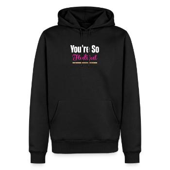 Du Bist So Flötenlustig Flötenspieler - Männer Premium Bio Hoodie - Schwarz - Vorne - Nico (187cm)