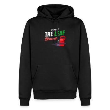 Roi du souffleur de feuilles paysagiste - Sweat à capuche Premium bio Homme - noir - Devant - Nico (187cm)