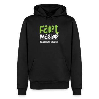 Furzmeister (soundcheck Kommt) Erwachsener - Männer Premium Bio Hoodie - Schwarz - Vorne - Nico (187cm)