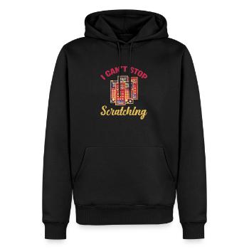 Je ne peux pas m’empêcher d’être drôle de joueur de loterie - Sweat à capuche Premium bio Homme - noir - Devant - Nico (187cm)