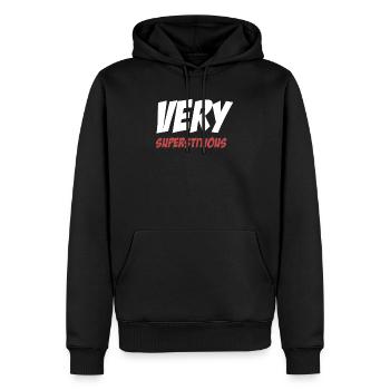 superstitieux, drôle, malheureux, occulte - Sweat à capuche Premium bio Homme - noir - Devant - Nico (187cm)