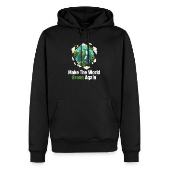 Make The World Great Again Schutz Klimawandel - Männer Premium Bio Hoodie - Schwarz - Vorne - Nico (187cm)