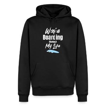 Wakeboarden Change My Life Wellen Wasserskiski - Männer Premium Bio Hoodie - Schwarz - Vorne - Nico (187cm)