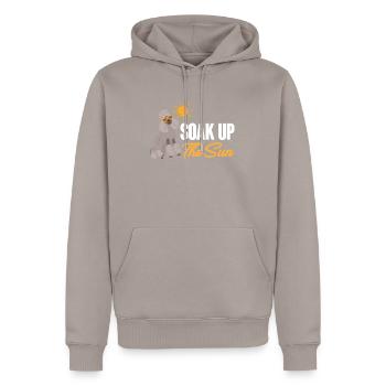 Genießen Sie Die Sonne! Sonnenbaden Sommerzeit - Männer Premium Bio Hoodie - Taupe - Vorne - Nico (187cm)