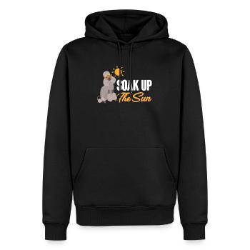 Enjoy the sun! Sunbathing Summertime - Men’s Premium Organic Hoodie - black - Front - Nico (187cm)