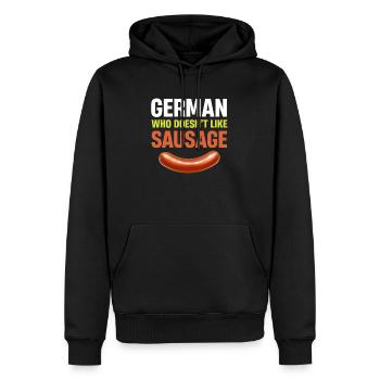 Allemand qui n’aime pas la saucisse Bratwurst allemande - Sweat à capuche Premium bio Homme - noir - Devant - Nico (187cm)