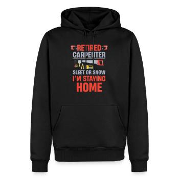Rentner Im Ruhestand Zimmermann Schneeregen Oder - Männer Premium Bio Hoodie - Schwarz - Vorne - Nico (187cm)