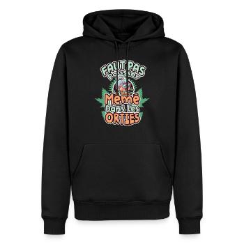 citation humour pour cadeau grand mémé ou mamie - Sweat à capuche Premium bio Homme - noir - Devant - Nico (187cm)
