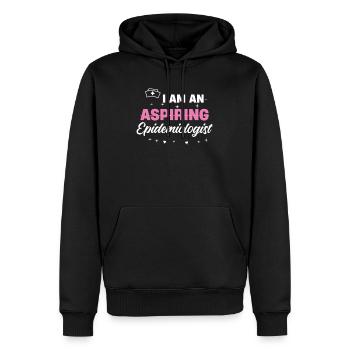 I'm an aspiring epidemiologist at - Men’s Premium Organic Hoodie - black - Front - Nico (187cm)