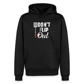 Nicht Ausflippen! Spachtel Wortspiele Utensil - Männer Premium Bio Hoodie - Schwarz - Vorne - Nico (187cm)