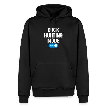 Mode Chasse Au Canard Sur Drôle D’oies Farming Camouflage - Sweat à capuche Premium bio Homme - noir - Devant - Nico (187cm)